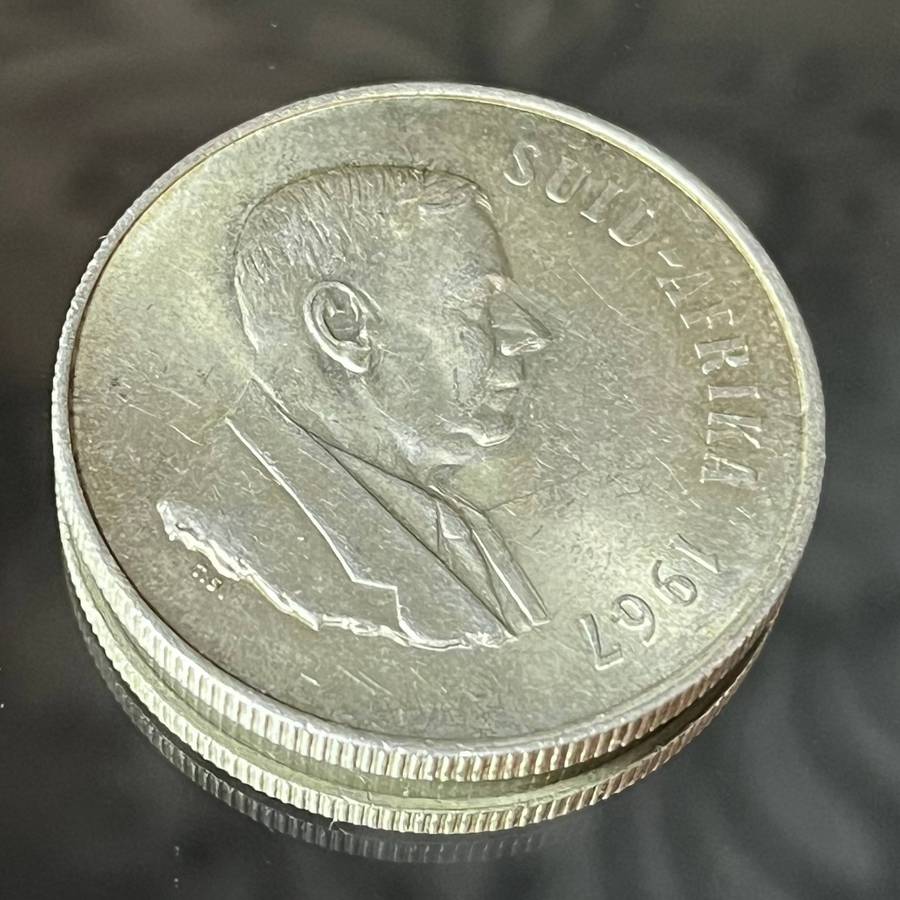 South African 1 Rand Silver Coin 1967  Collectors Piece