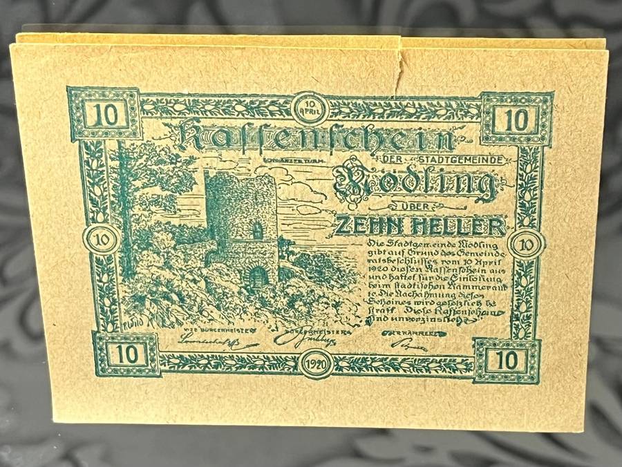 10 Heller Notgeld  1920 Municipality of Wilhering | Austria Local Banknote
