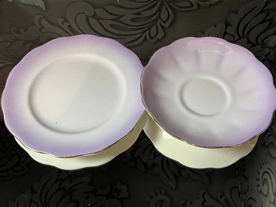 Royal Albert Bone China Trio  Rainbow Lilac  Collectors Tea Cup Saucer Plate !!R1 auction!!