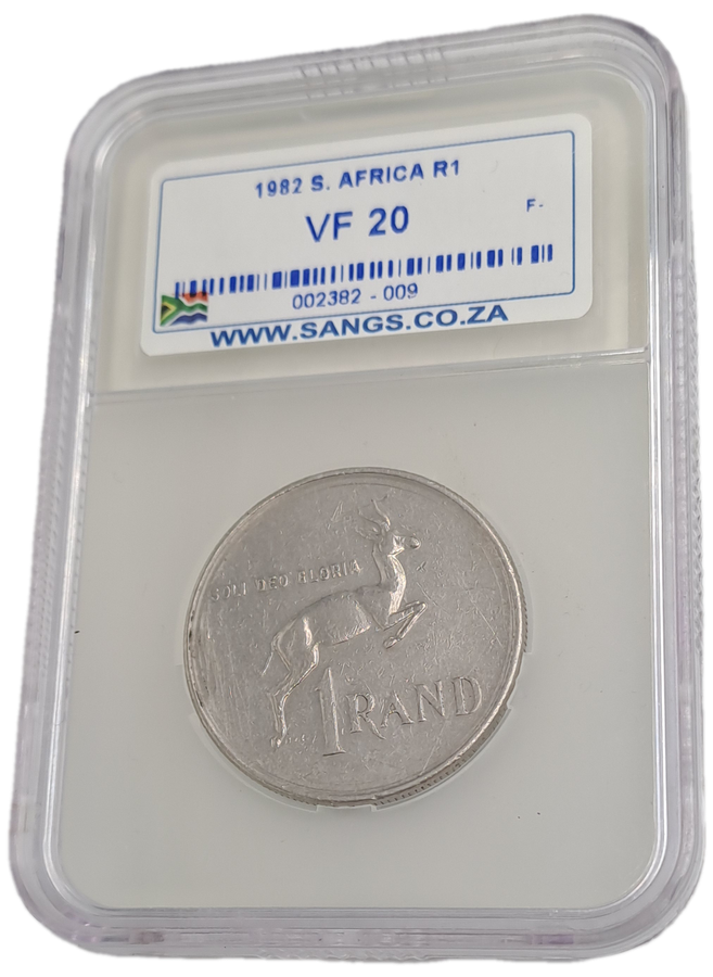 1982 South Africa 1 Rand J.Voster-SANGS Graded VF20