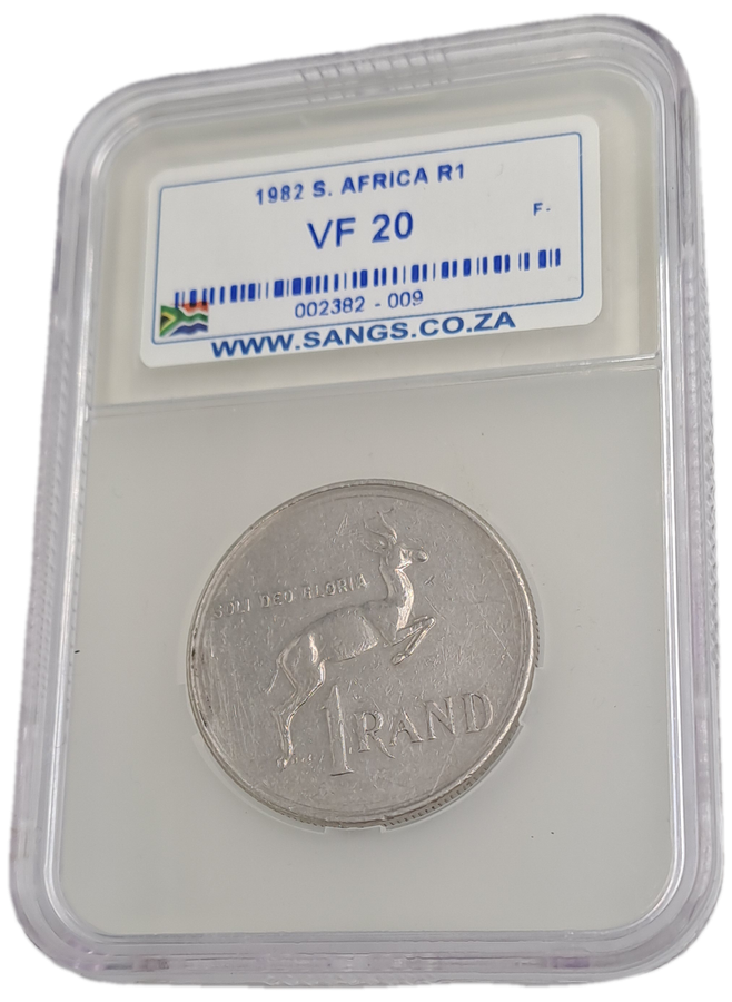 1982 South Africa 1 Rand J.Voster-SANGS Graded VF20