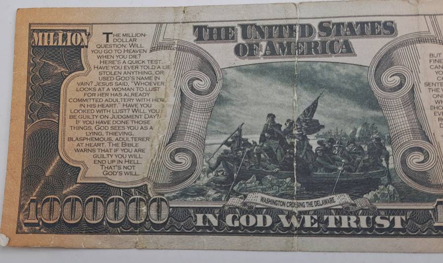 Collectable Vintage USA One Million Dollars Novelty Note