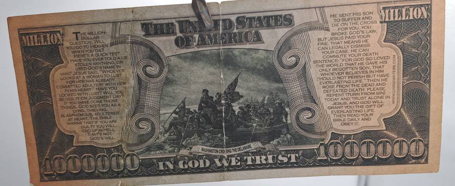 Collectable Vintage USA One Million Dollars Novelty Note