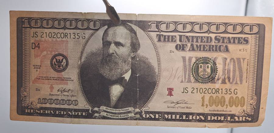 Collectable Vintage USA One Million Dollars Novelty Note