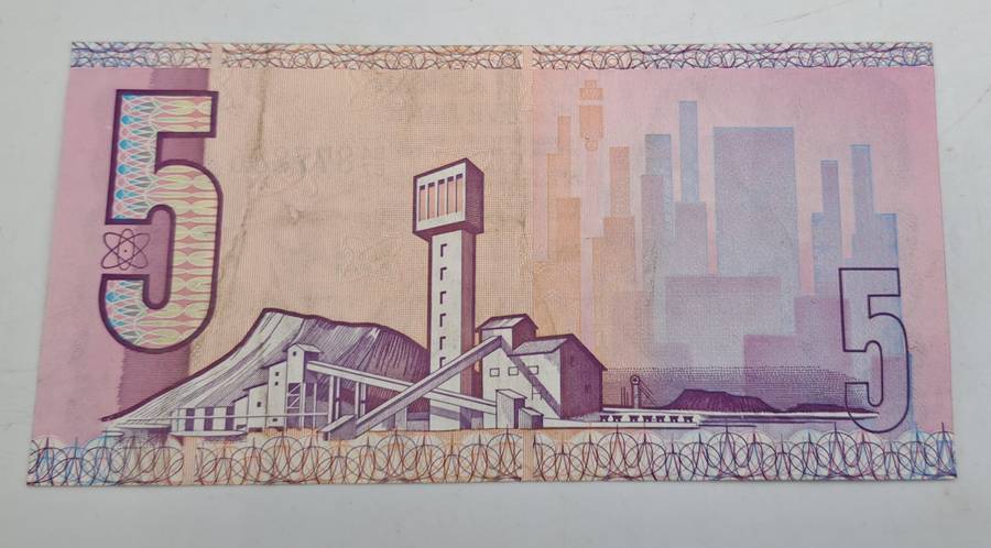 1984 South Africa 5 Rand Bank Note -GPC de Kock 2nd Issue Excellent condition