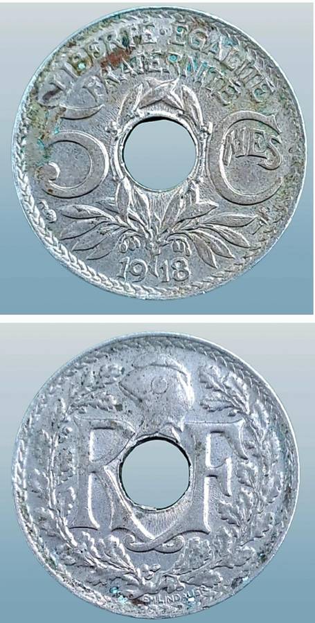 1918 France 5 Centimes
