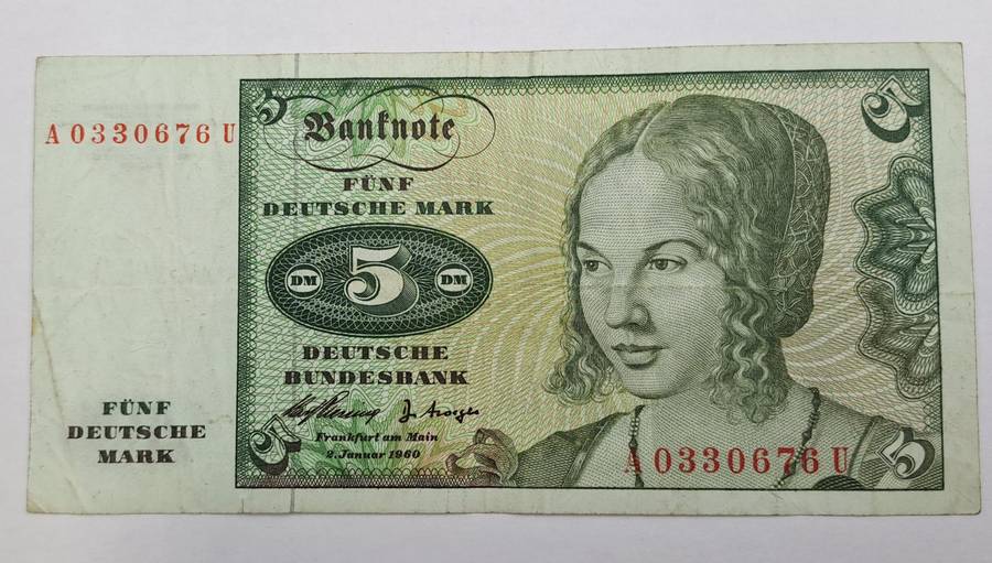 1960 5 Deutsche Mark Federal Republic of Germany