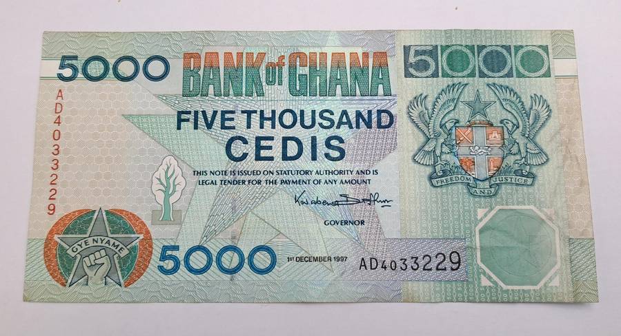 1997 Ghana 5000 Cedis Large-Banknote