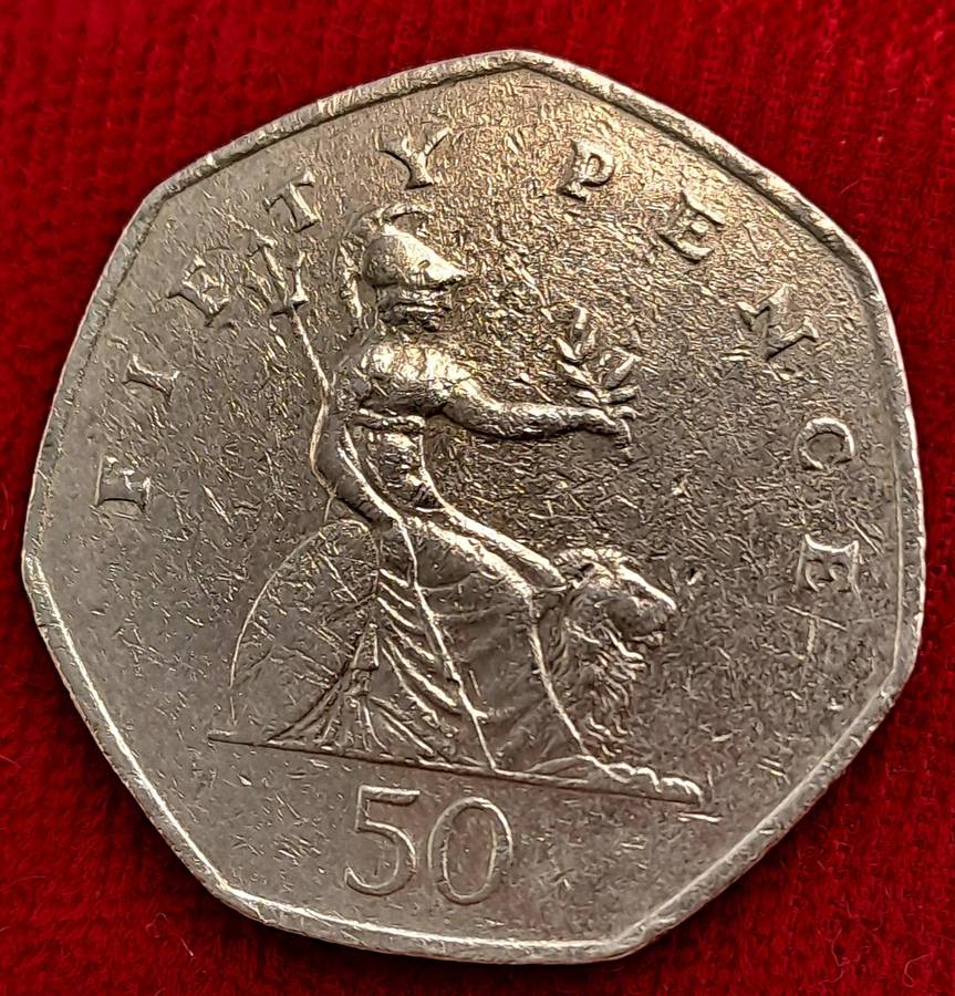 2000 United Kingdom 50 Pence - Elizabeth II 4th portrait, Britannia