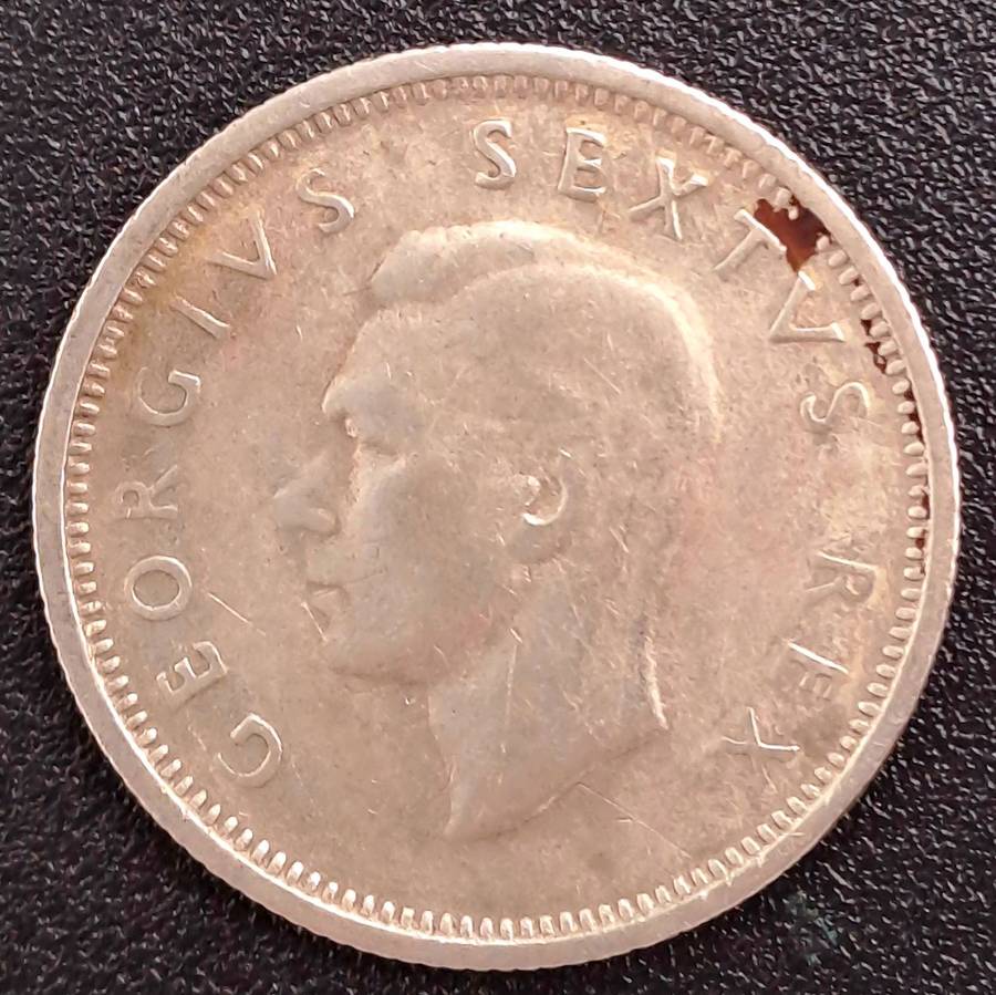 1952 South Africa Union Silver 6 Pence - George VI SUID AFRIKA - SOUTH AFRICA