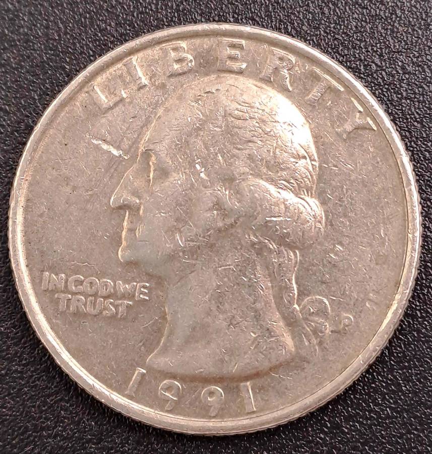 1991 United States of America ¼ Dollar "Washington Quarter"