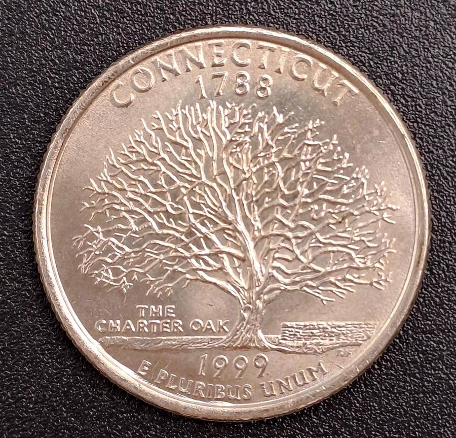1999 United States of America ¼ Dollar "Washington Quarter" Connecticut