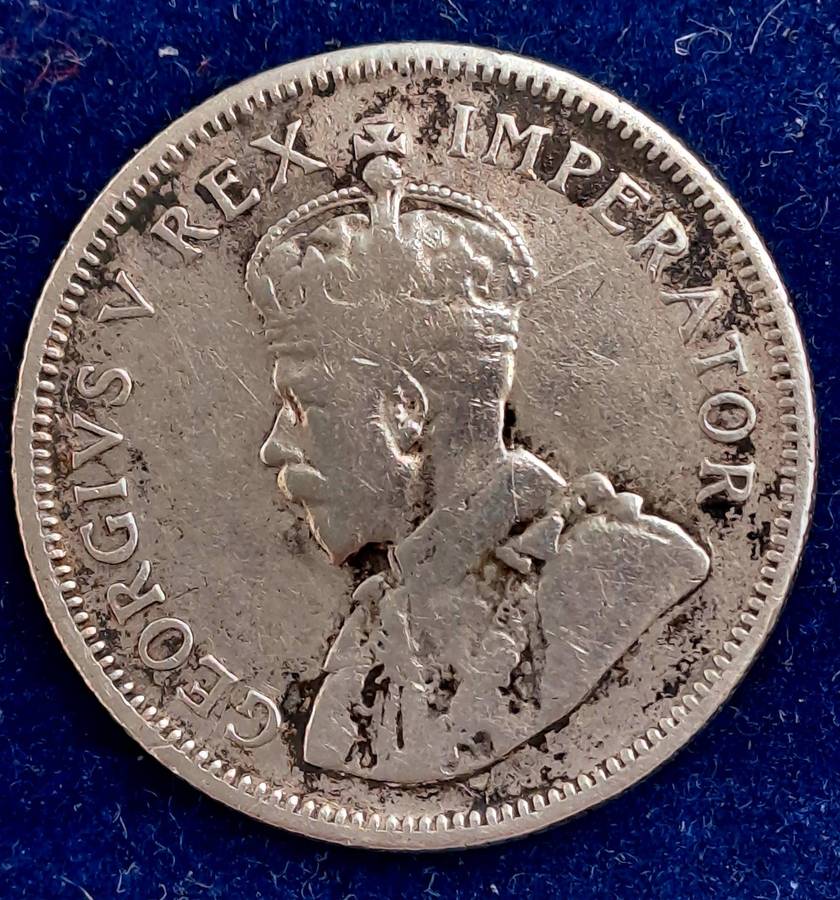 1936 South Africa  Silver (.800) 1 Shilling - George V Suid Afrika (Only 692641 Minted