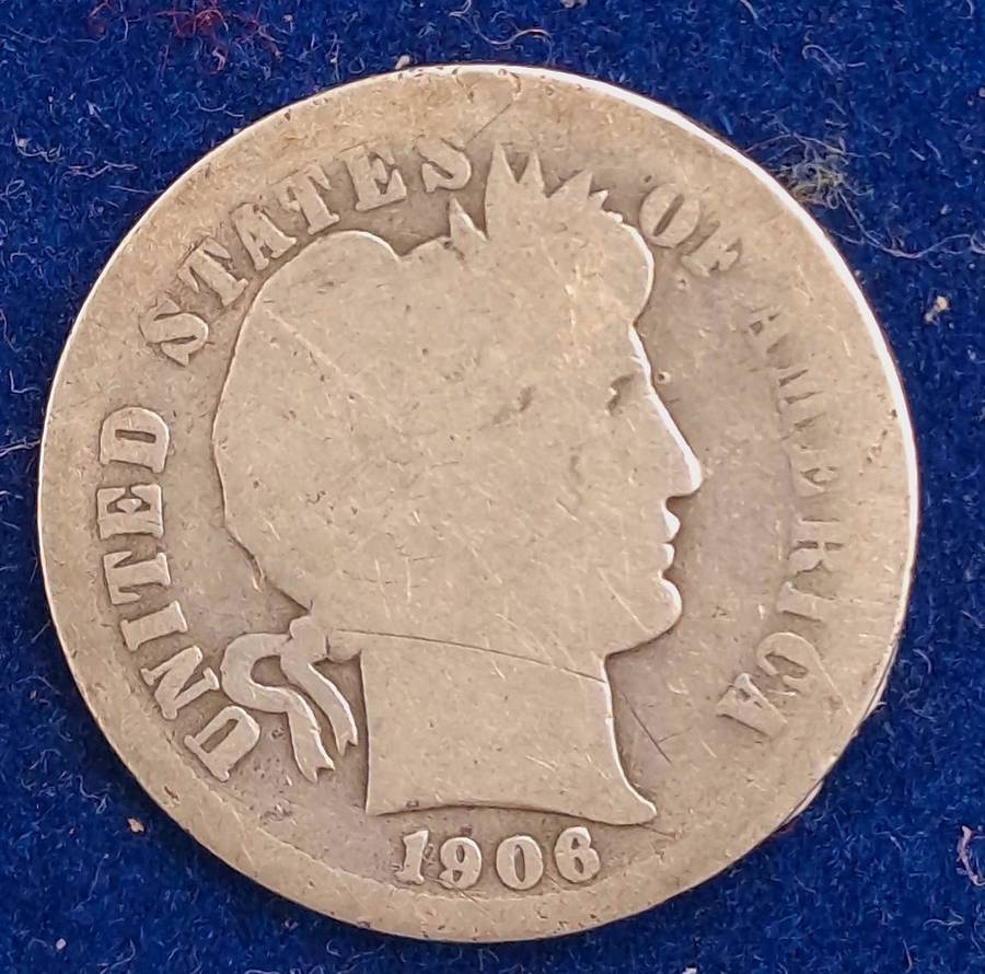1906 United States of America (Silver .900)1 Dime "Barber Dime"