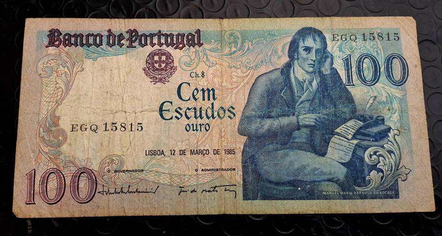 1985 Portugal 100 Escudos 8th. print Banknote