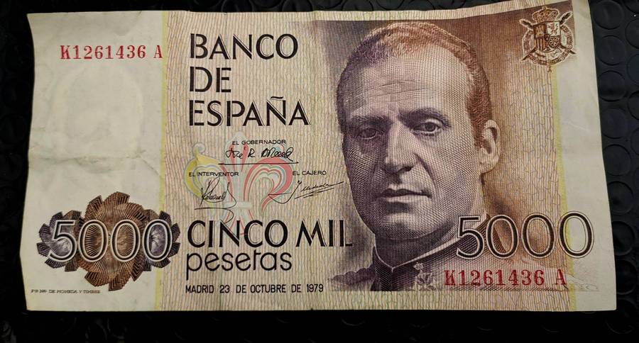 1979 Spain 5000 Pesetas - Juan Carlos I Bank Note