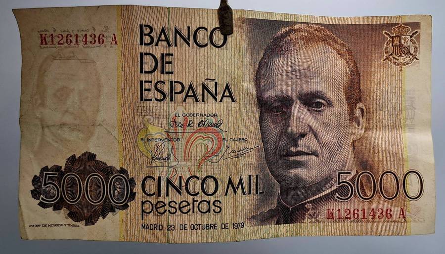 1979 Spain 5000 Pesetas - Juan Carlos I Bank Note