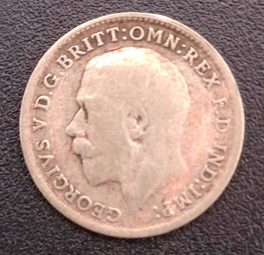 1920 United Kingdom Silver (.500) 3 Pence - George V 2nd issue, incl. Maundy