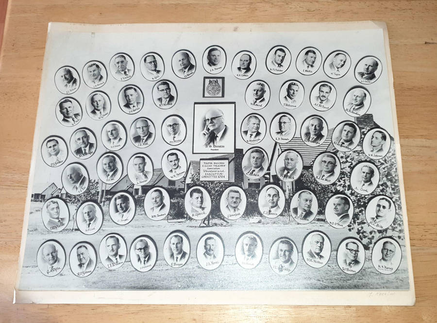 1964-Poster Master Builders & Allied Trades association Witwatersrand -Executive Committee-504x402mm