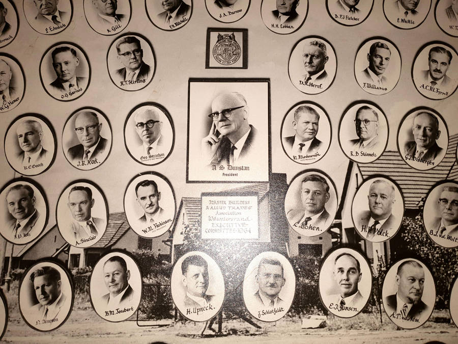 1964-Poster Master Builders & Allied Trades association Witwatersrand -Executive Committee-504x402mm