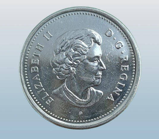 2003 Canada 25 Cents - Elizabeth II 3rd portrait, plated