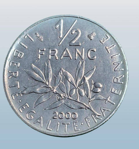 2000 France  ½ Franc signature "O. Roty"