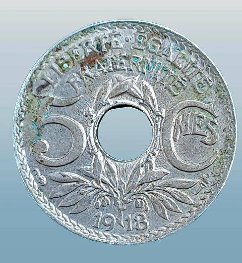 1918 France 5 Centimes