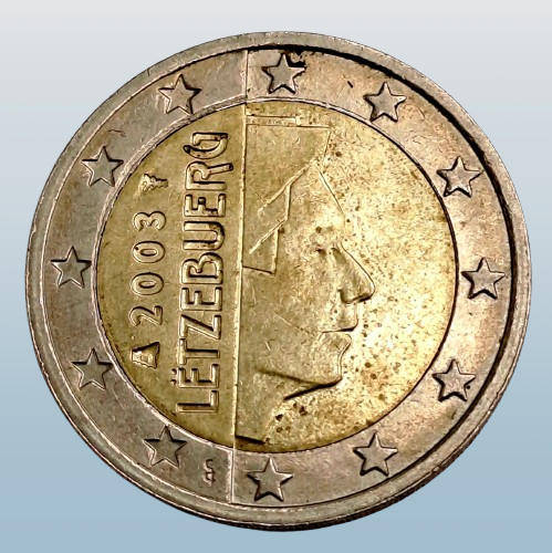 2003 Luxembourg 2 Euros - Henri I 1st map