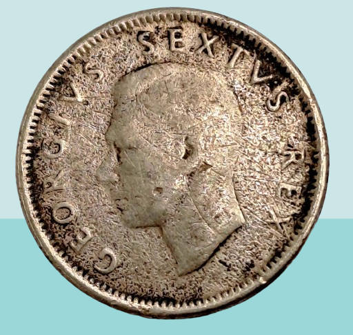 1952 South Africa Silver 6 Pence - George VI