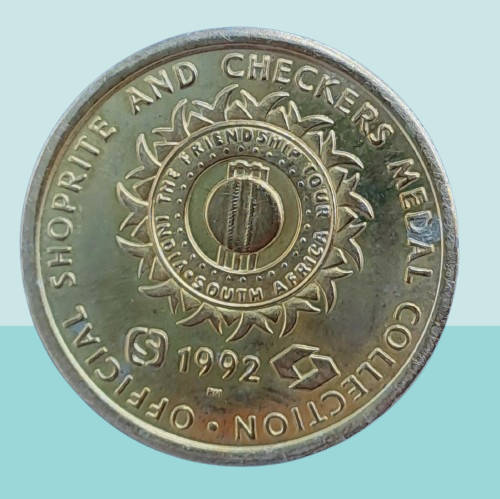 1992 South Africa Token - Official Shoprite and Checkers Medal Collection - Cricket Jonty Rhodes