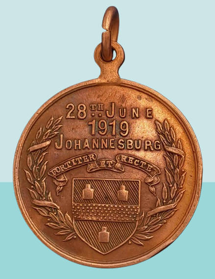 1919 End Of WW1 -Bronze Medal - Peace Celebrations 1919 Johannesburg 40,000 Minted