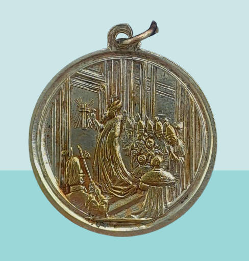 Vintage 1950 Silver Medal Vatican Papal States Pope Pius XII Anno Sancto Rome
