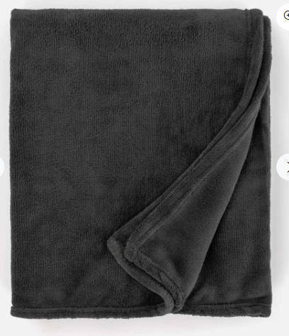 Ultra Soft Flannel Fleece Throw Blanket, 200cm x 150cm- Dark Grey, more colours available