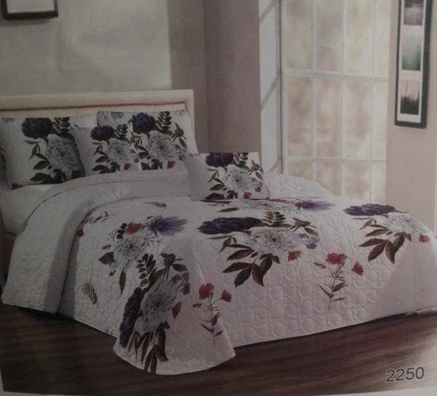 5 Piece Quilted Bedspread Set, Size: Queen