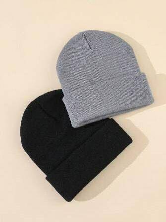3 Pack Winter Beanie, Colours : Black, Beige, Grey