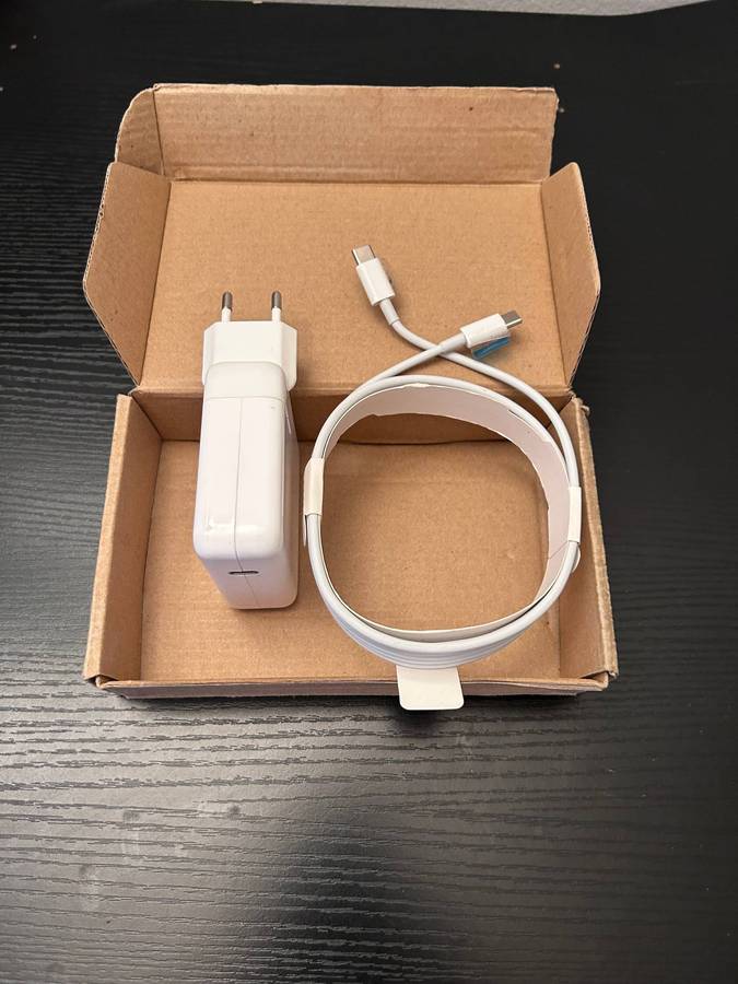 61W USB-C Power Adapter Charger + Cable for MacBook, Laptop, & Fast Phone Charging