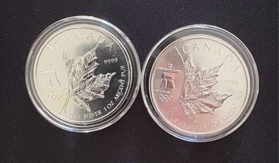 2X 1oz Silver Canadian commemorative bullion coins