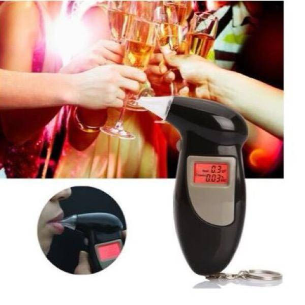 Breathalyzer Alcohol Tester with LCD Display - Black