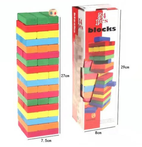 Jenga 54-Piece Wooden Stacking Blocks