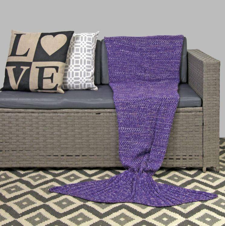 Mermaid Blanket Adult Purple/Grey