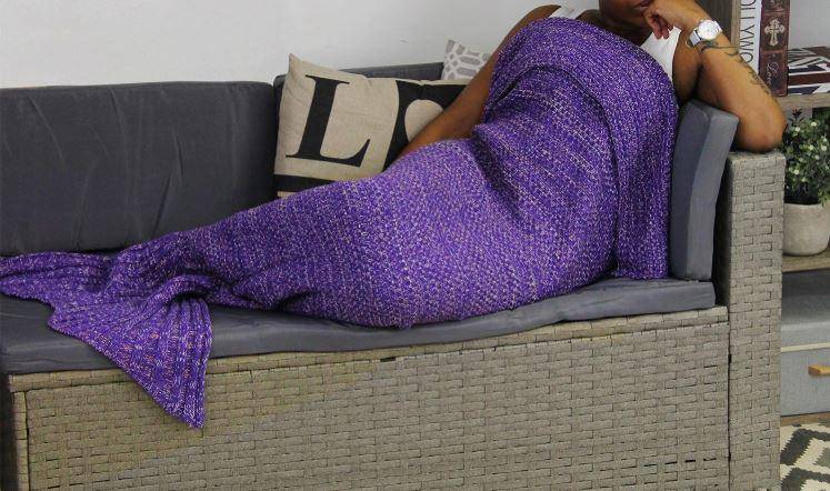 Mermaid Blanket Adult Purple/Grey