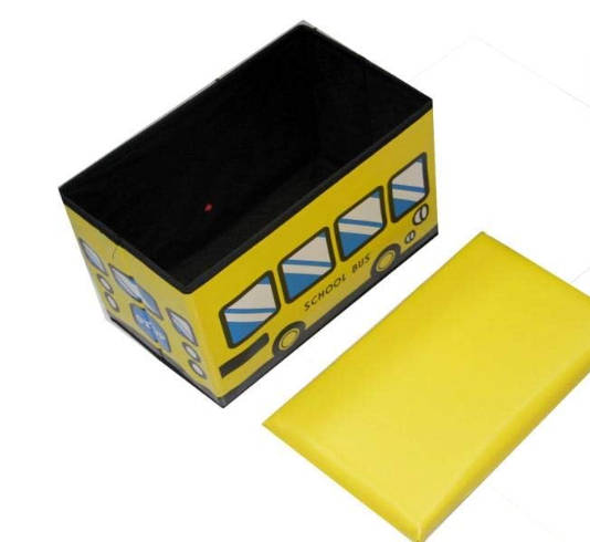 Ottoman School Bus Storage Bin