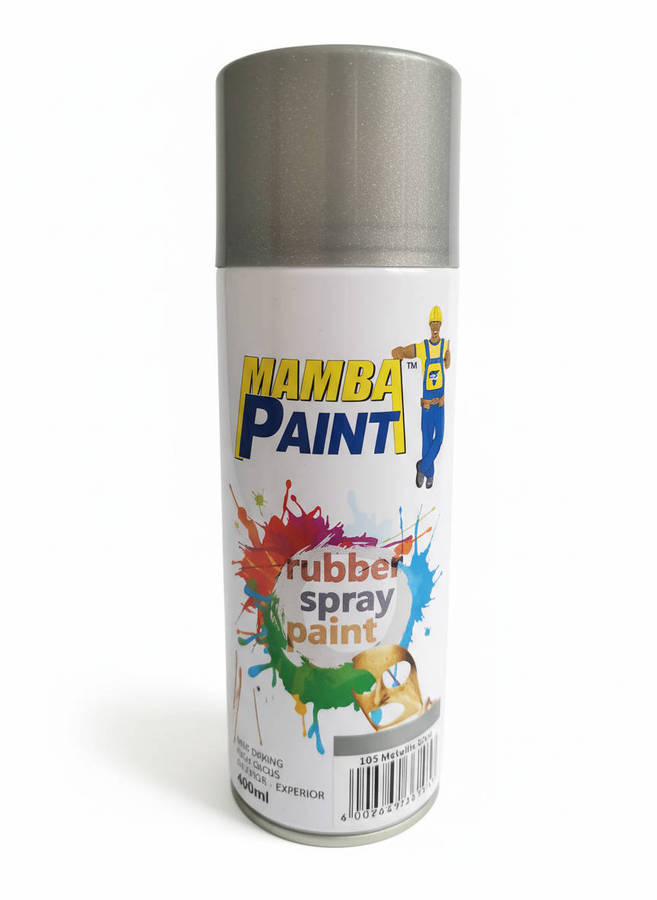Mamba Rubber Spray Paint 400ml(Silver)