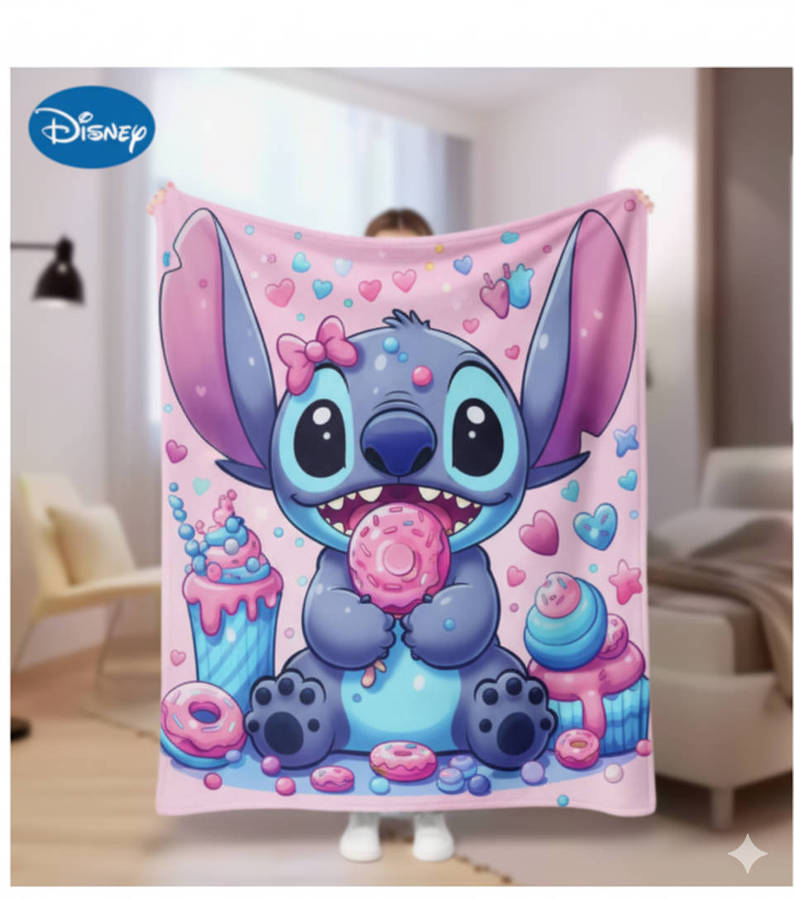 Stitch Candy Flannel Throw (100x150cm)