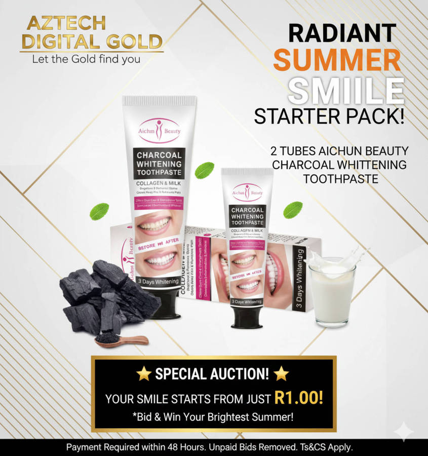 Aichun Beauty Charcoal Whitening Toothpaste (Collagen & Milk) (Two Tubes)