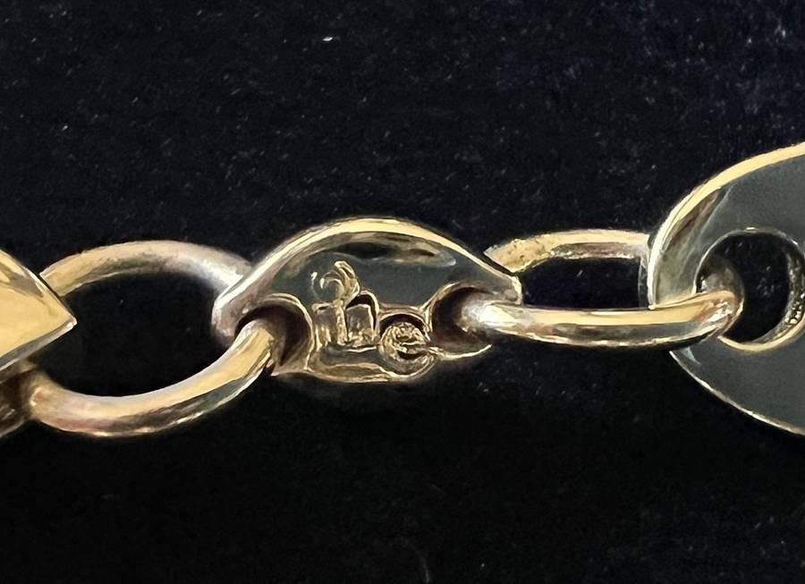 Exquisite Gold-plated Sterling Silver Crystal Rhinestones HEART LOCK Necklace by ILE * 53 grams