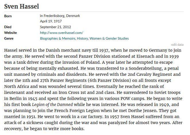 Sven Hassel's : "Legions of the Damned" Book Set-of-11