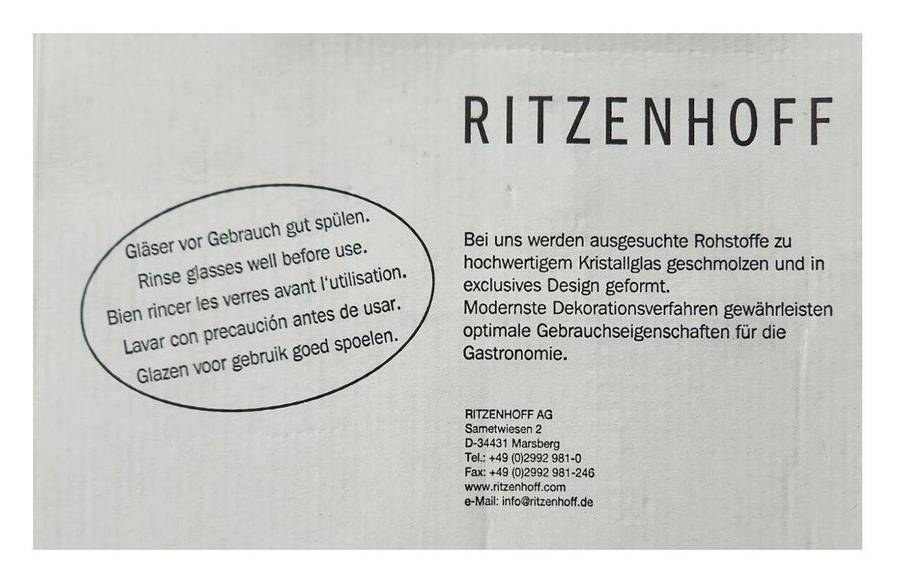 Original Ritzenhoff Manufactured 500ml Amstel Draught Glasses - set of 12 glasses