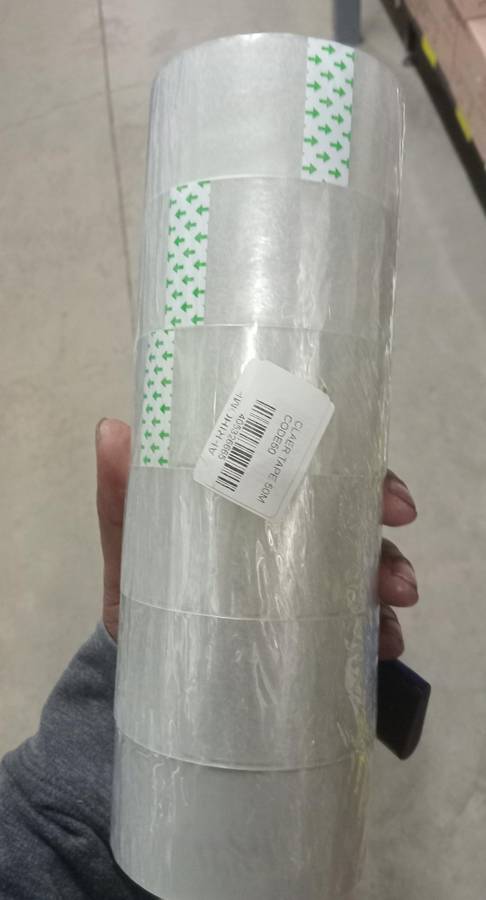 3 x packs of 6 clear rolls of  tape total 18 rolls