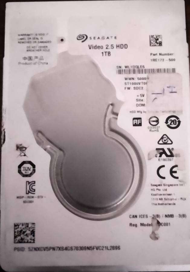 SEAGATE 1 TB Hard drive